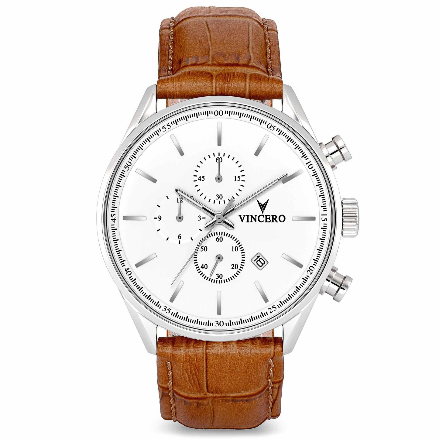 Vincero The Chrono S2 40mm - Silver/Tan