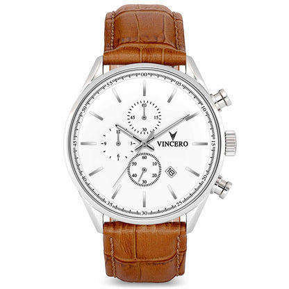 Vincero The Chrono S2 40mm - Silver/Tan
