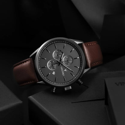 Vincero The Chrono S2 40mm - Gunmetal/Walnut