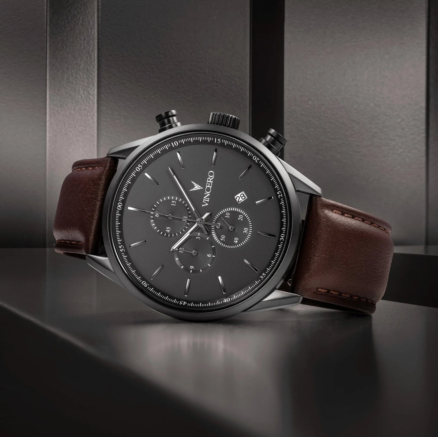 Vincero The Chrono S2 40mm - Gunmetal/Walnut