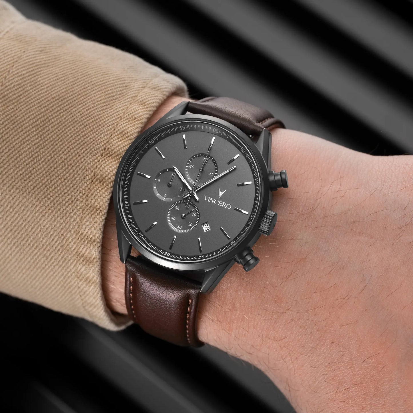 Vincero The Chrono S2 40mm - Gunmetal/Walnut