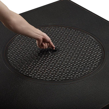 Balkene Home Clayton 40" Round Hammered Aluminum Convertible Gas Fire Pit Table