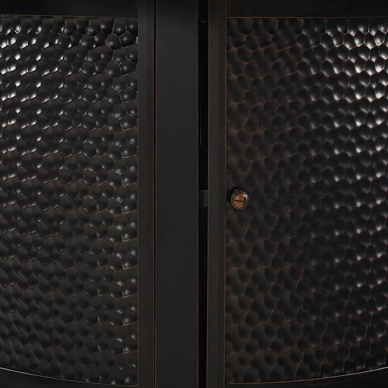 Balkene Home Clayton 40" Round Hammered Aluminum Convertible Gas Fire Pit Table