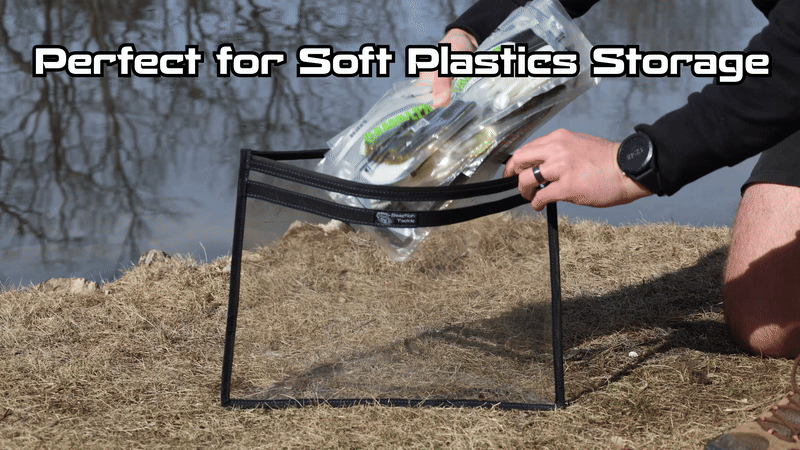 Reaction Tackle Clear Storage Bag Tackle Pak - Water-Resistant Plastic Storage