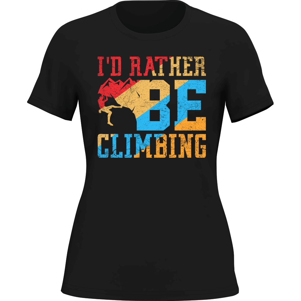Outdoorzees Climbing I'd Rather Be Climbing T-Shirt for Women
