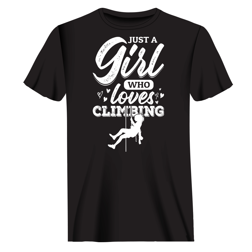Outdoorzees Climbing Just A Girl Who Loves Climbing Man T-Shirt