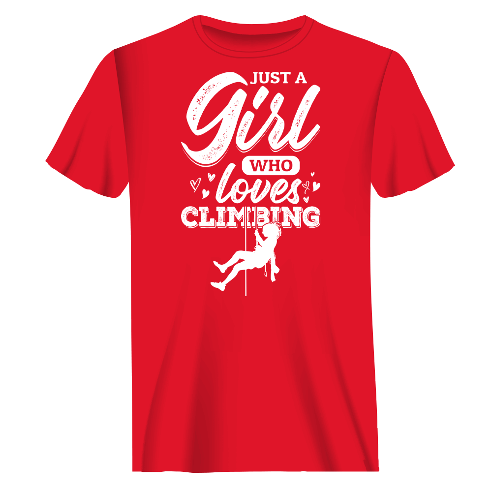 Outdoorzees Climbing Just A Girl Who Loves Climbing Man T-Shirt