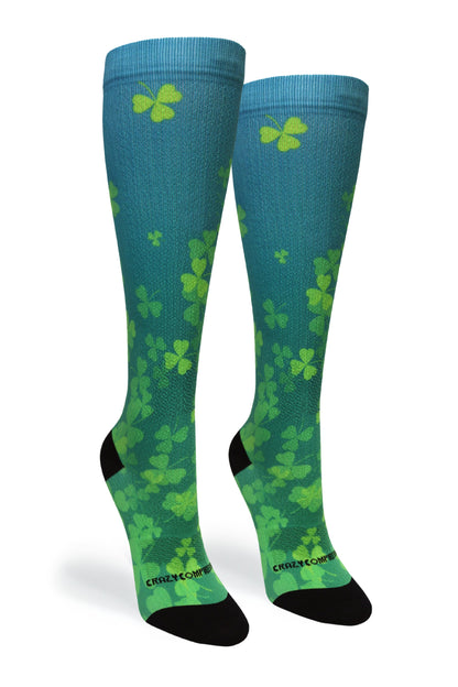 Crazy Compression Cloverfields Blue - (Standard & Extra Wide)