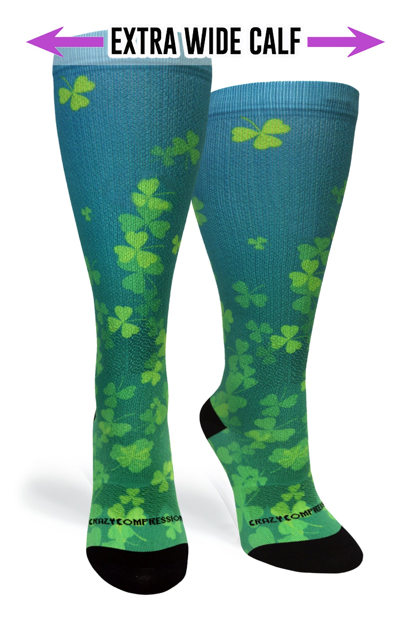 Crazy Compression Cloverfields Blue - (Standard & Extra Wide)