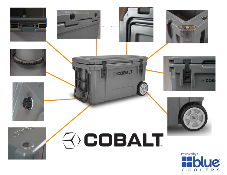 Caddis Sports Cobalt 25 Quart Roto-Molded Super Cooler