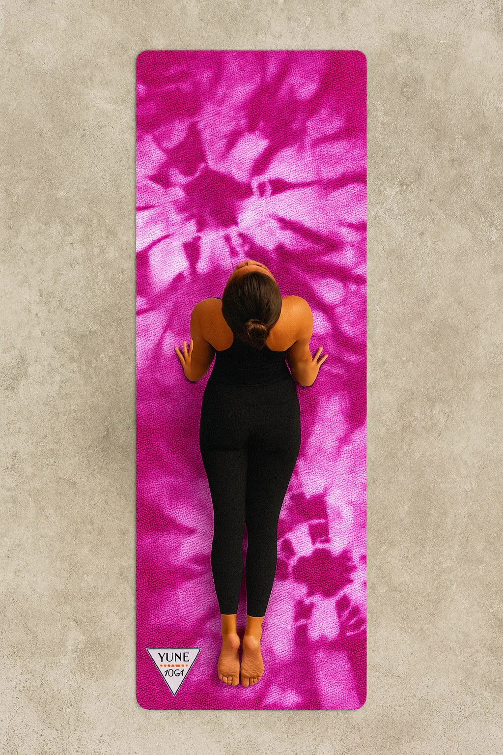 Yune Yoga Pink Tie Dye Mat Elan 5mm