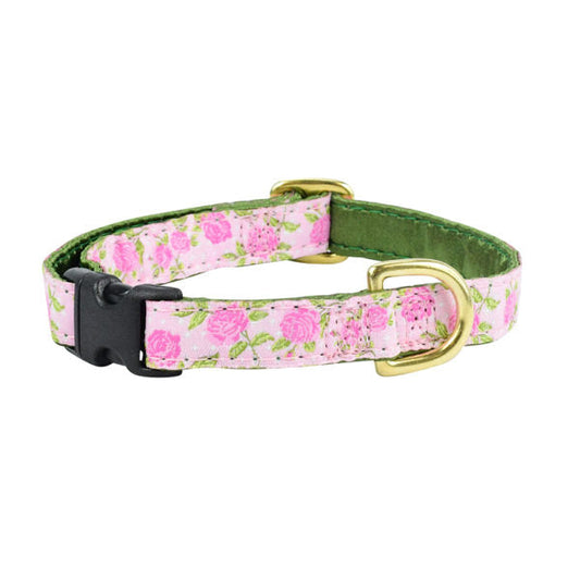 2 Hounds Design 5/8″ Rosy Dots Pink Buckle Martingale Dog Collar