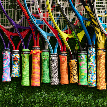 Racket Pets Overgrip Tape for Tennis Racket - Black/White Zebra (pack of 2)