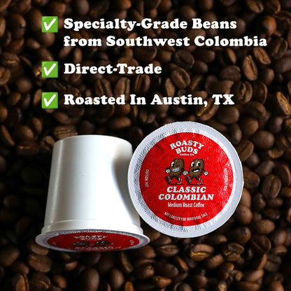 Roasty Buds Classic Colombian Coffee Pods