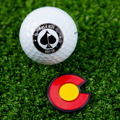 Pins and Aces Colorado Strong Ball Marker