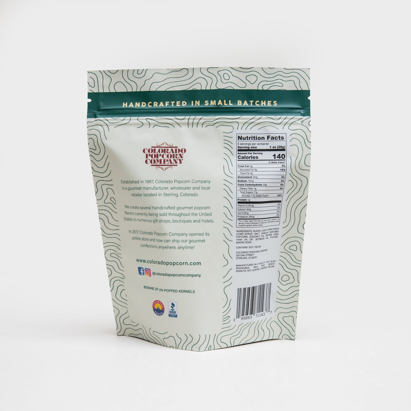 Colorado Popcorn Butter Pecan Popcorn