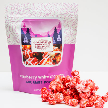 Colorado Popcorn Raspberry White Chocolate Popcorn