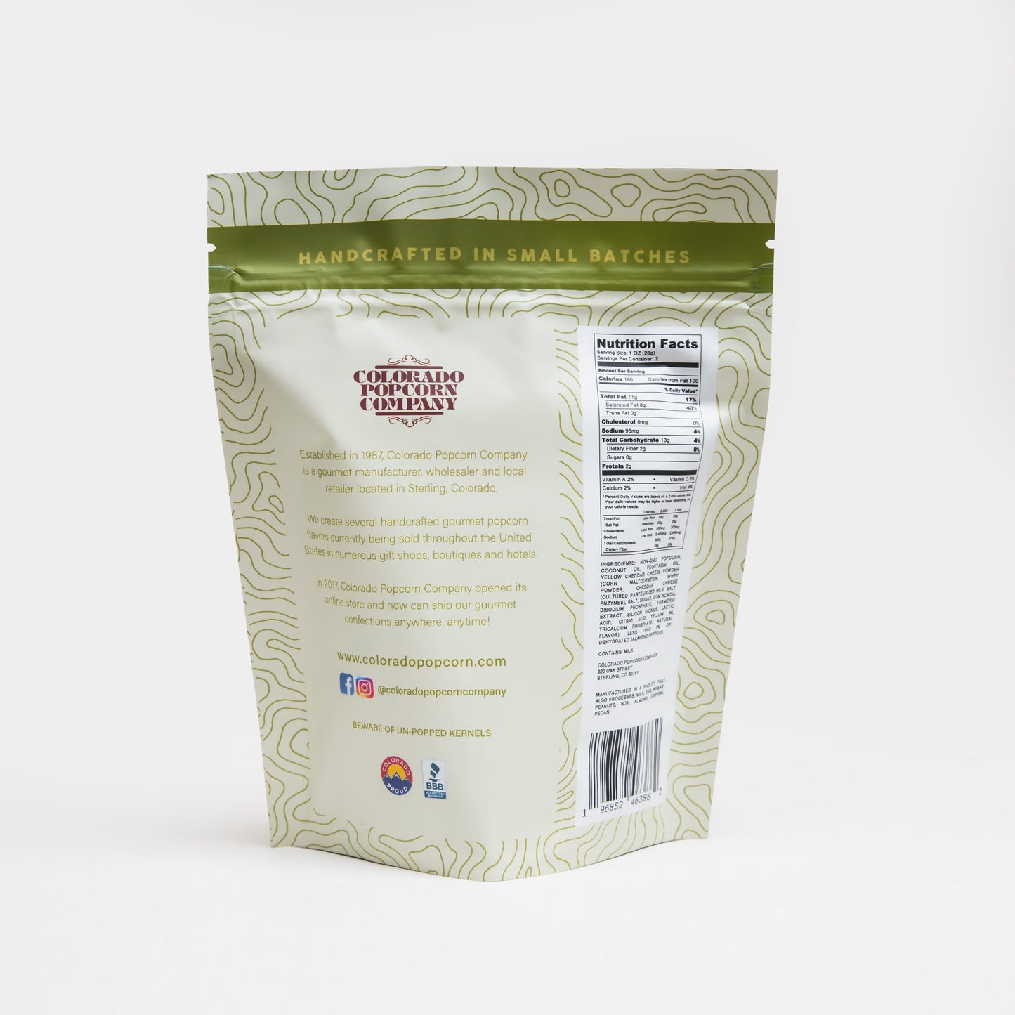 Colorado Popcorn Jalapeño Cheddar Popcorn