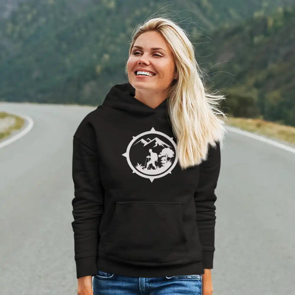Outdoorzees Hiking Mountain Compass Unisex Hoodie