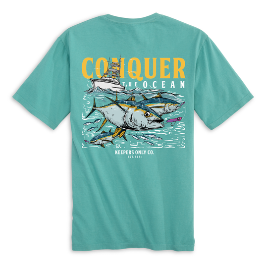 Keepers Only Co. Conquer The Ocean Seafoam T-Shirt