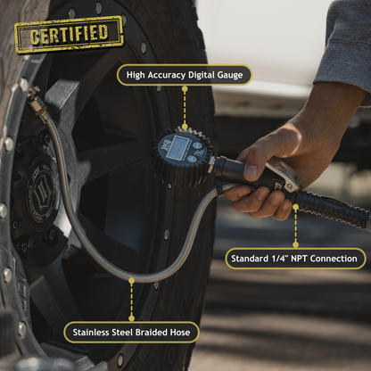 Jaco FlowPro® Digital Tire Inflator with Pressure Gauge - 200 PSI