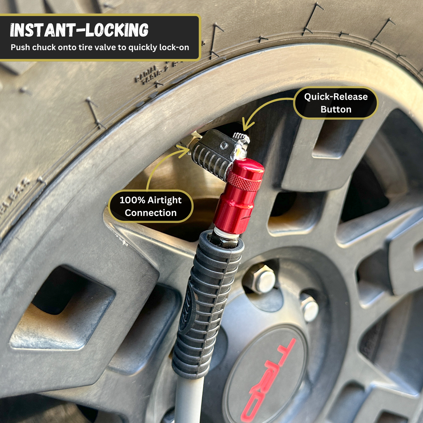 Jaco Lightning™ L2-Series Tire Air Chuck | Open Flow, 1/4" F-NPT (2 Pack)