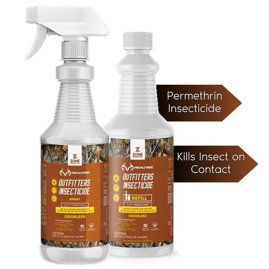 Zone Protects Realtree Outfitter's Permethrin Bundle, 32oz Spray + 32oz Refill
