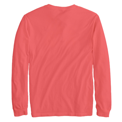 Saltwater Born Men's Linear Logo Cotton Long Sleeve Shirt