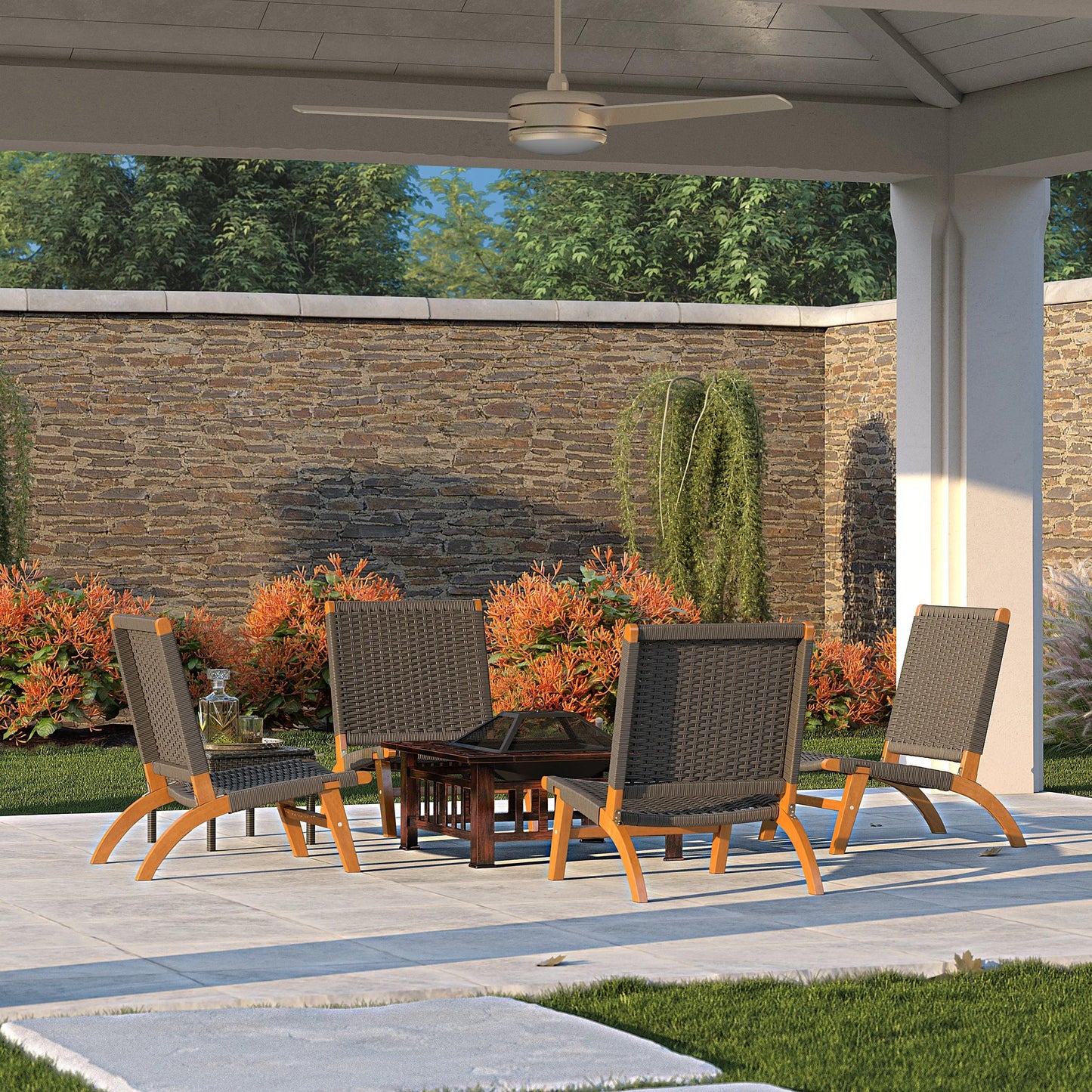 Balkene Home Costa Rica Outdoor Modern Lounge Chair