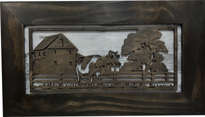 Bellewood Designs - Cow Farm Wall-Mounted Secure Gun Cabinet
