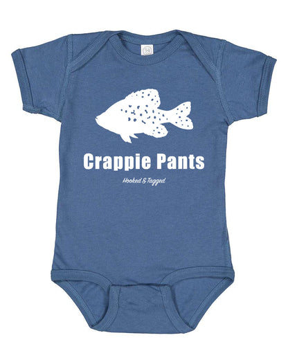 Hooked & Tagged  - Crappie Pants Onesie