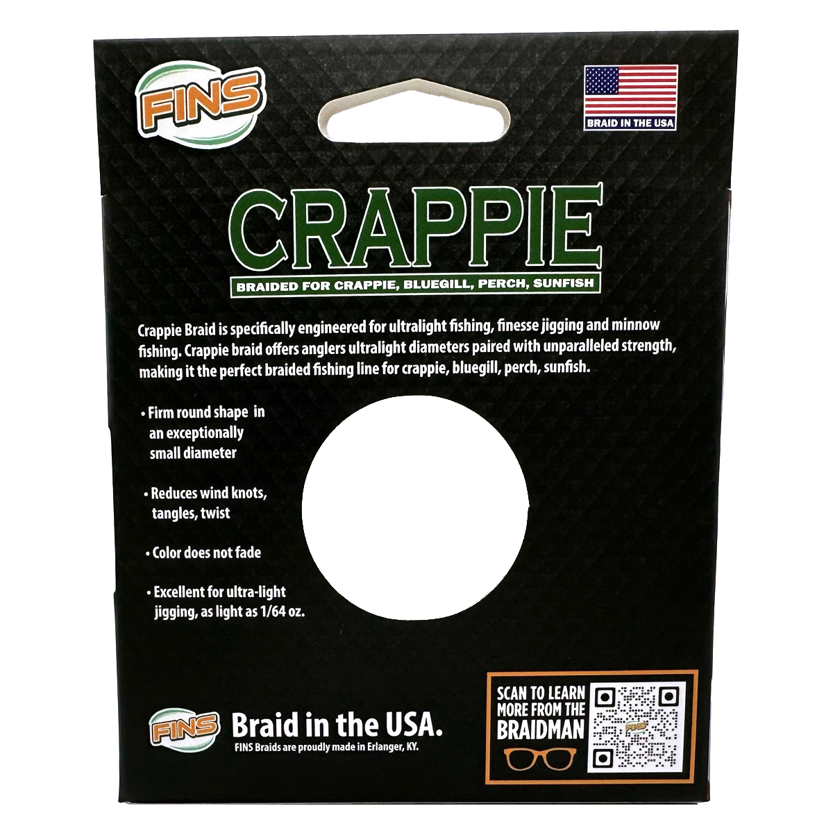 FINS Fishing Crappie Fishing Braid