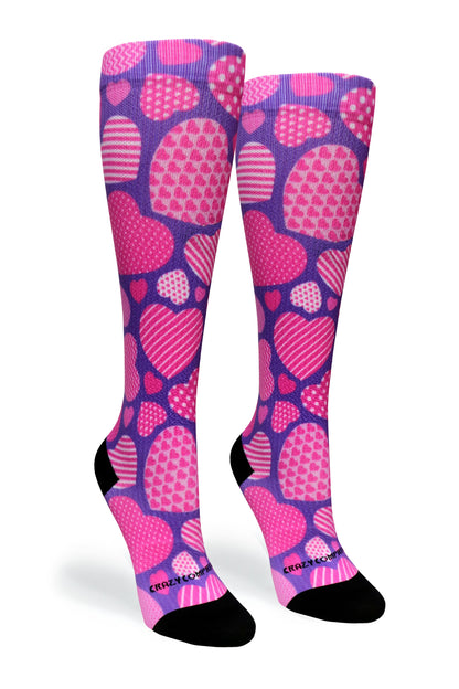 Crazy Compression Crazy Hearts - (Standard & Extra Wide)