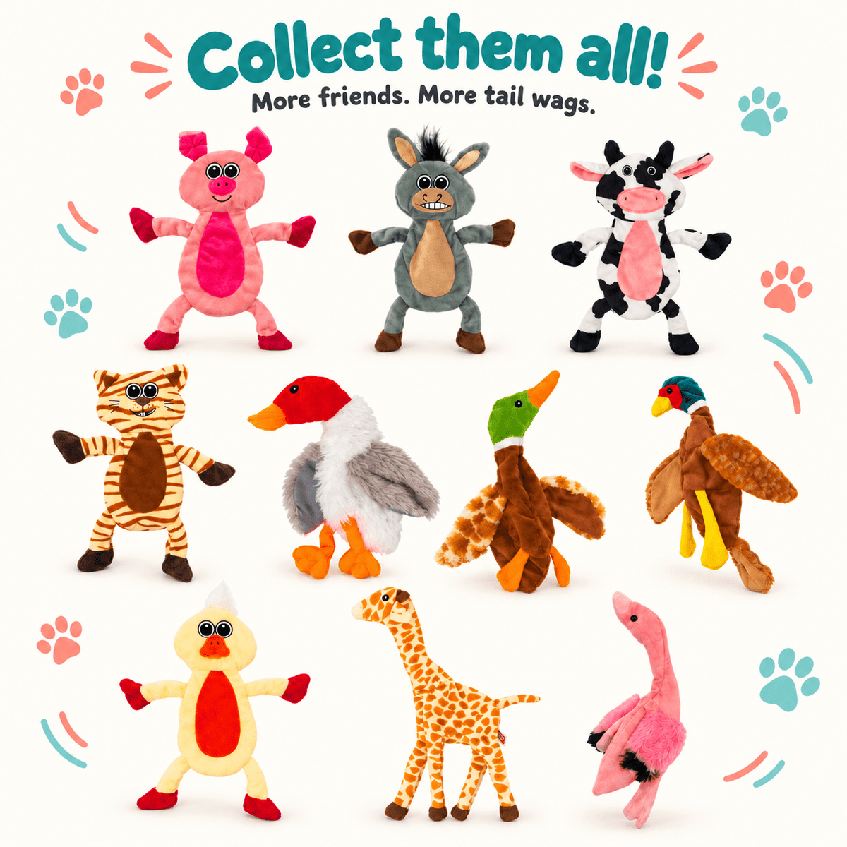 Dogline 12" Giraffe Crinkle Dog Toy