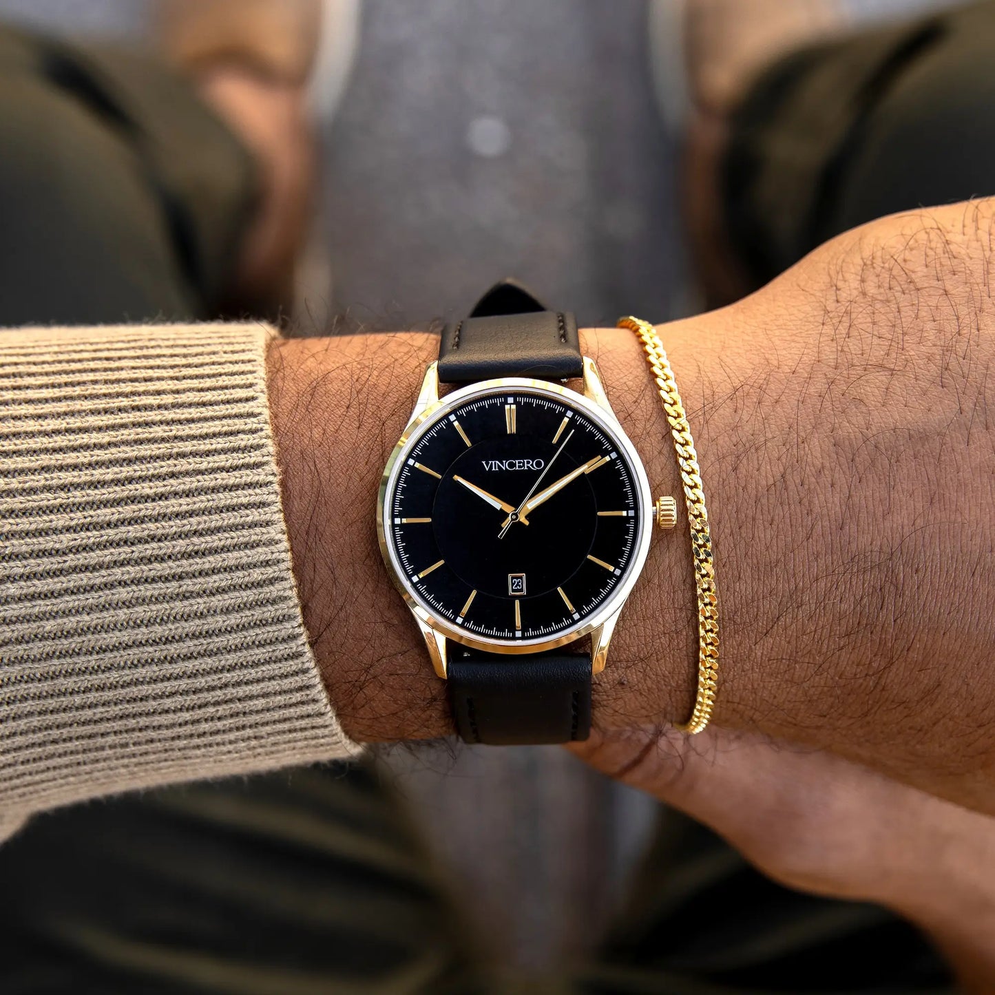 Vincero The Kairos II - Gold Onyx