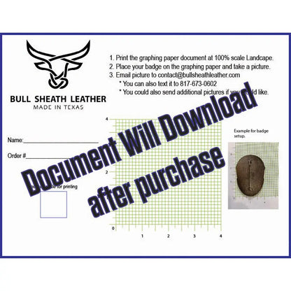 Bull Sheath Leather Minimalist Badge Wallet