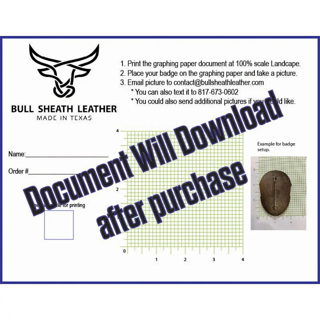 Bull Sheath Leather Badge Long Wallet