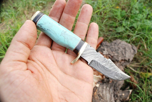 Texan Knives Custom Handmade Best Survival Knife - Damascus Steel