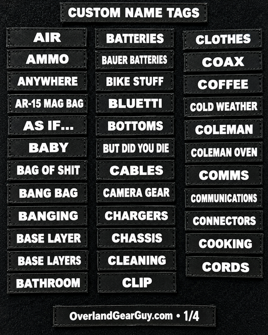 Overland Gear Guy Custom Velcro Name Tags