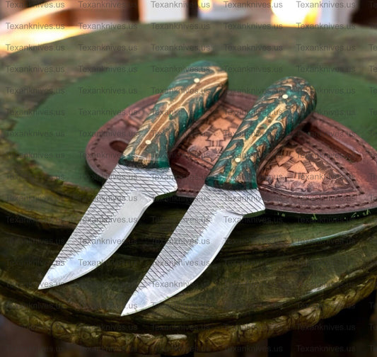 Texan Knives Custom Handmade Belt Knife – 9" Rasp Tool Steel Blade with Leather Sheath