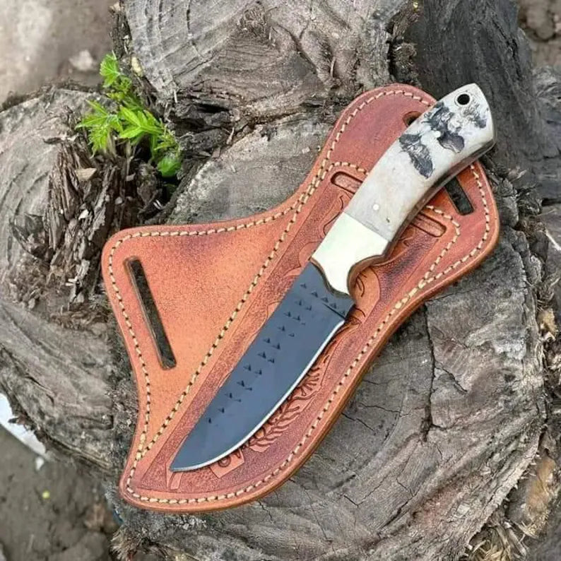 Texan Knives Custom Handmade Rasp Tool Knife with Sheep Horn Handle ...