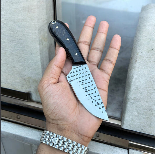 Texan Knives Custom Handmade Cowboy Knife – Rasp Steel Blade with Resin Handle