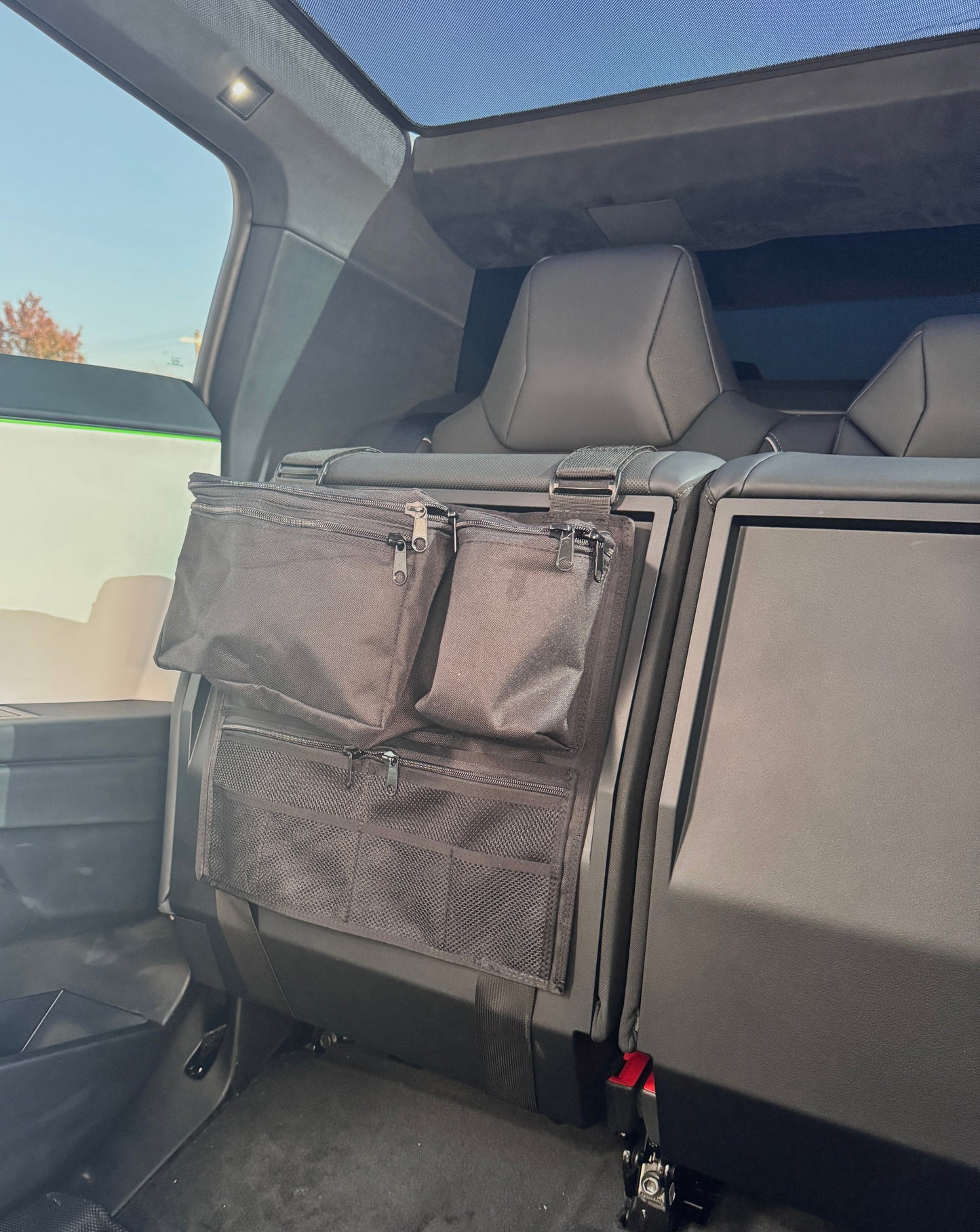 Overland Gear Guy Cyber Truck Backseat Storage Solutions