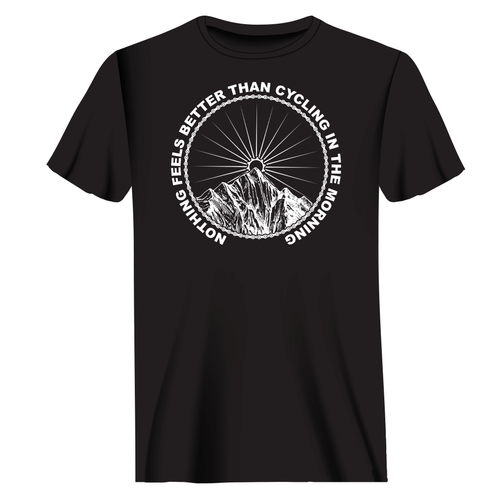 Outdoorzees Cycling In The Morning Man T-Shirt
