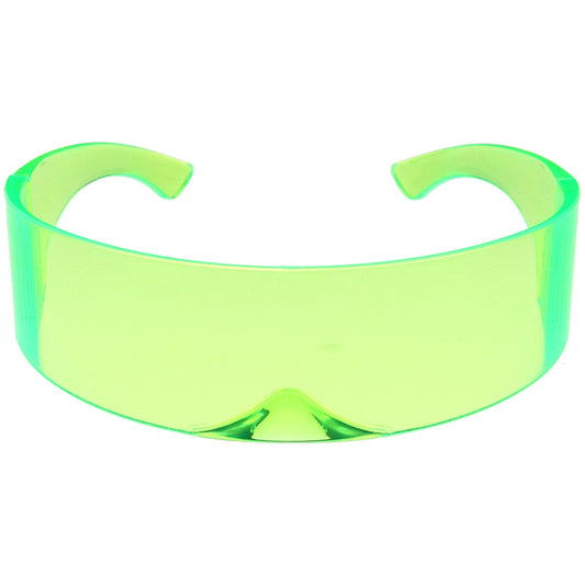 zeroUV Futuristic Retro Color Tinted Wrap Around Shield Sunglasses D175