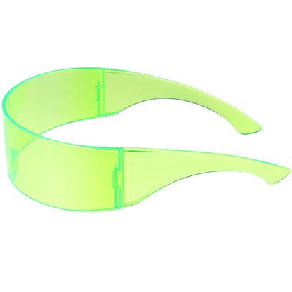 zeroUV Futuristic Retro Color Tinted Wrap Around Shield Sunglasses D175