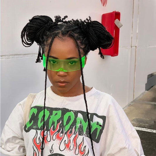 zeroUV Futuristic Retro Color Tinted Wrap Around Shield Sunglasses D175