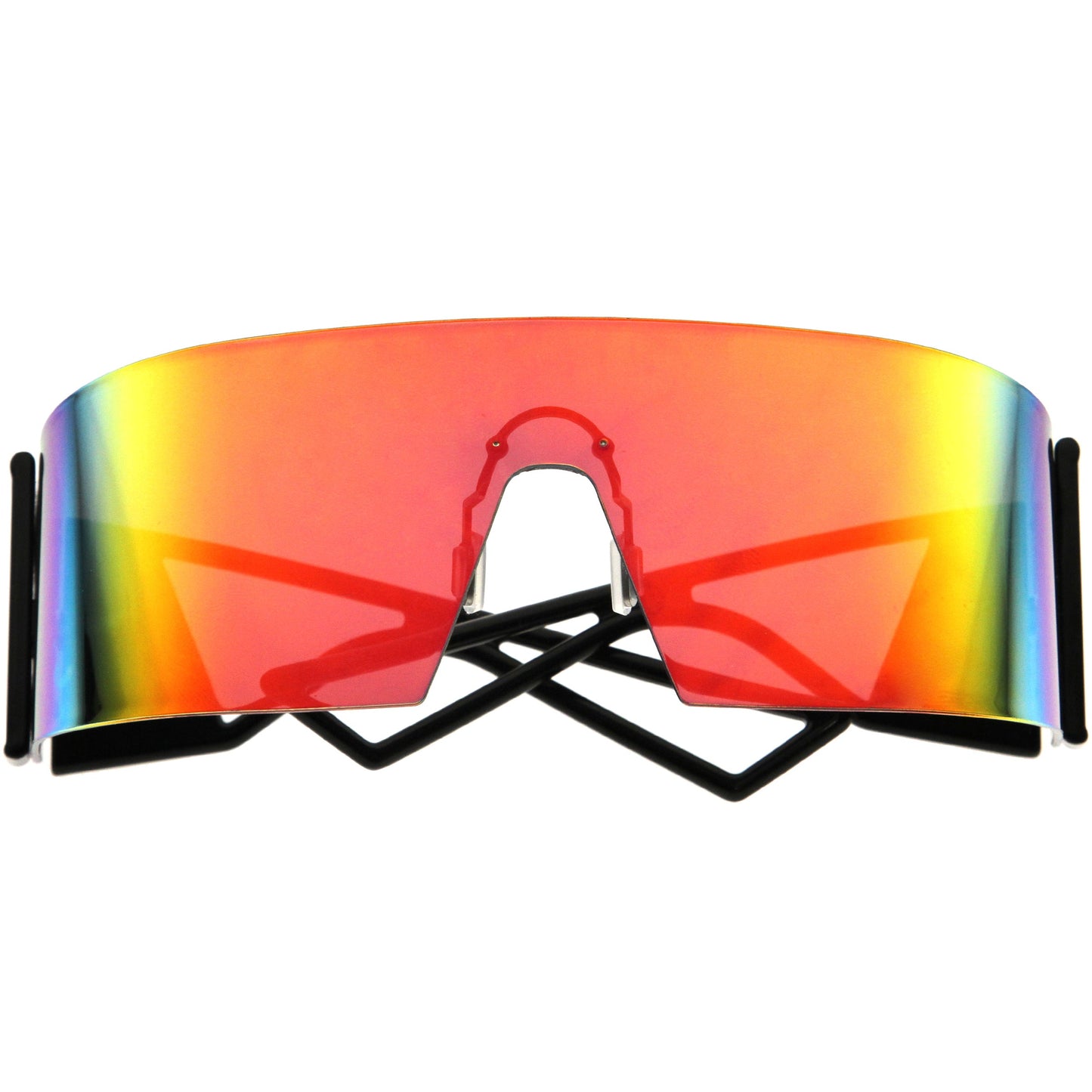 zeroUV 80s Retro Wrap Around One Piece Futuristic Sunglasses D305