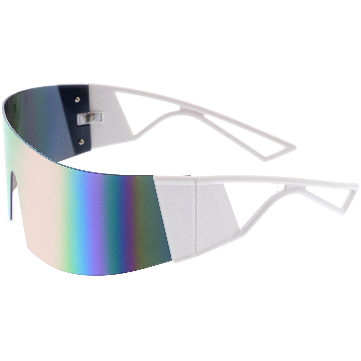 zeroUV 80s Retro Wrap Around One Piece Futuristic Sunglasses D305