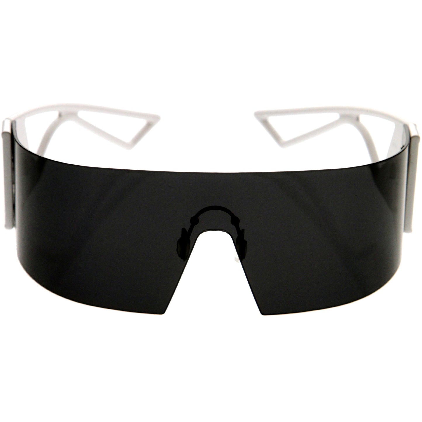 zeroUV 80s Retro Wrap Around One Piece Futuristic Sunglasses D305